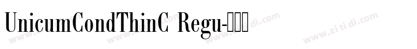 UnicumCondThinC Regu字体转换